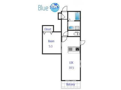 HEBEL MAISON ONE(1LDK/2階)の間取り写真