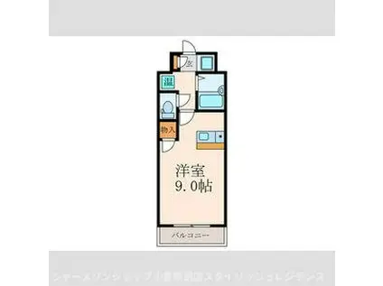 グローリー北方II(ワンルーム/9階)の間取り写真