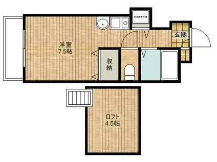 グレイス好和(ワンルーム/2階)の間取り写真