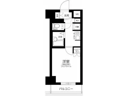 ヴェルト板橋イースト(1K/10階)の間取り写真