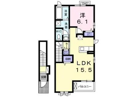 DKグランステージ II(1LDK/2階)の間取り写真