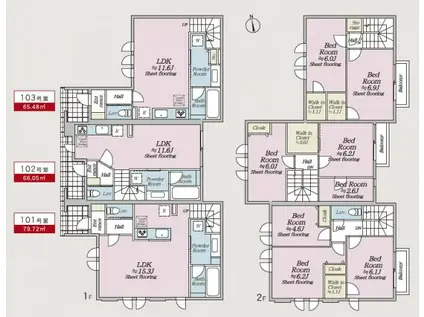 オルキデ蘆花公園(2LDK)の間取り写真