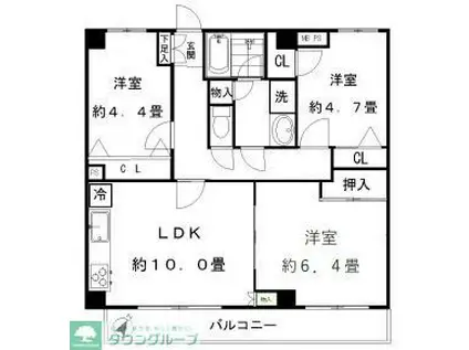 HARU菊名Ⅰ(3LDK/5階)の間取り写真