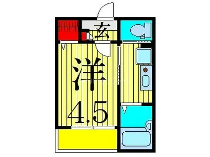 MELDIA柴又A(1K/1階)の間取り写真