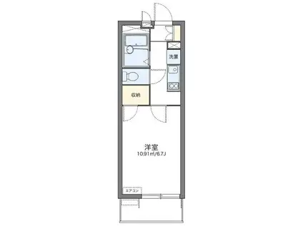 レオパレスAMI(1K/3階)の間取り写真