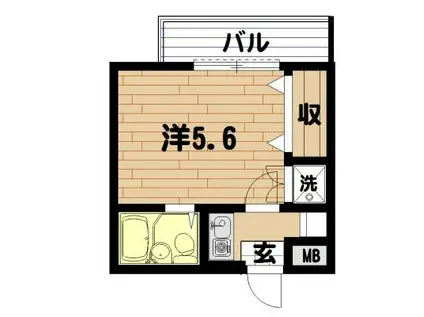 ベルトピア南浦和III(1K/3階)の間取り写真