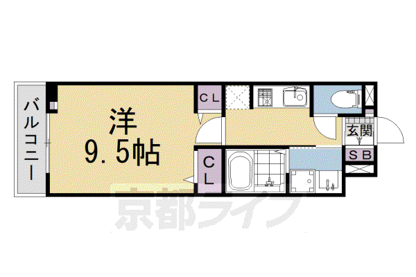 たばさはうすII(1K/3階)の間取り写真