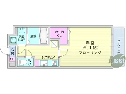 LUMIERA NAGAMACHI(1K/2階)の間取り写真