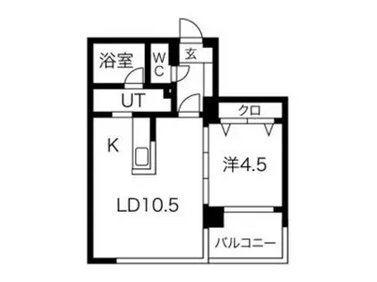 グランデフィラ(1LDK/4階)の間取り写真