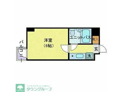 グランピア朝霞(1K/4階)の間取り写真