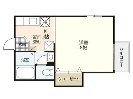 カサベルデ(1K/2階)の間取り写真