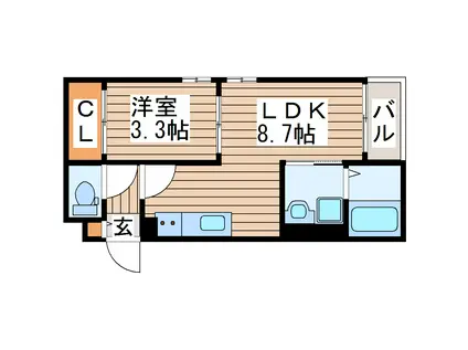REGALEST小田原(1LDK/1階)の間取り写真