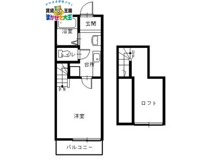 ルーチェ泉(1K/1階)の間取り写真