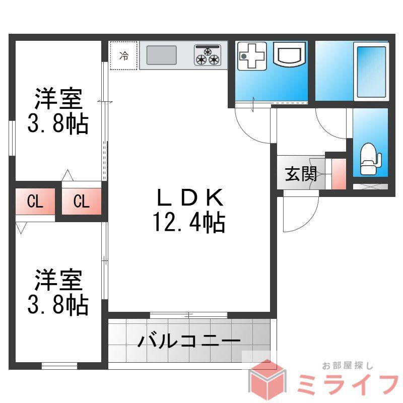 AVANTIO ANHELO(2LDK/2階)の間取り写真