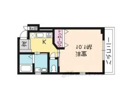 SOAVITA大和大路(1K/5階)の間取り写真