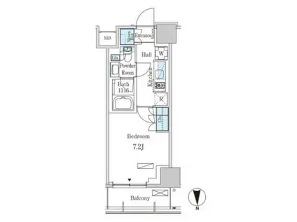 パークアクシス池袋(1K/15階)の間取り写真
