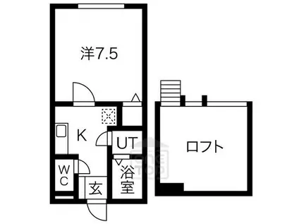 ALPHA STAGE APM アルファステージAPM(1SK/1階)の間取り写真