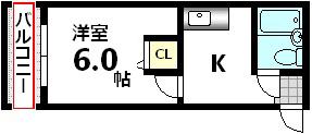 MAXYAMASHITA(1K/5階)の間取り写真