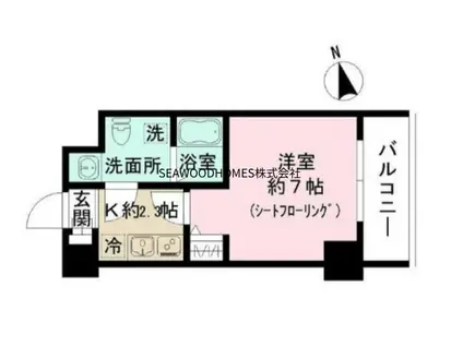 N-STAGE金沢文庫II(1K/2階)の間取り写真