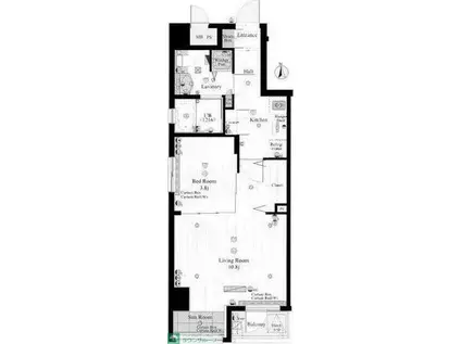 エスアール自由が丘(1LDK/2階)の間取り写真