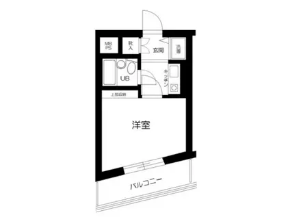 メルシー上池台(1K/5階)の間取り写真