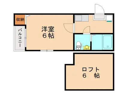 URBAN Y・M(1K/2階)の間取り写真