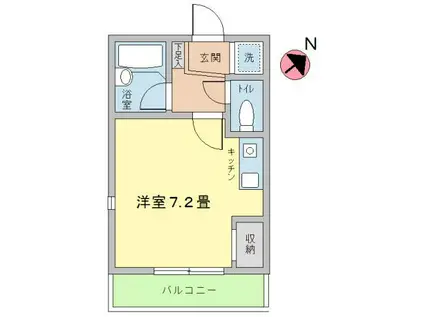 レジデンス玉川学園(1K/1階)の間取り写真