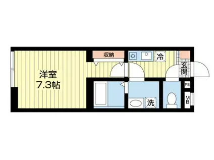 ブエナメゾン久米川(1K/1階)の間取り写真