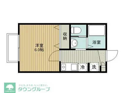 ステラ南鳩ヶ谷(1K/1階)の間取り写真