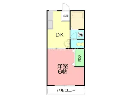 ロイヤルハウス平田(1DK/1階)の間取り写真