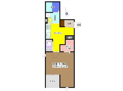 GOOD HOPE(1K/1階)の間取り写真