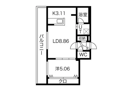 FRAN S7(1LDK/3階)の間取り写真