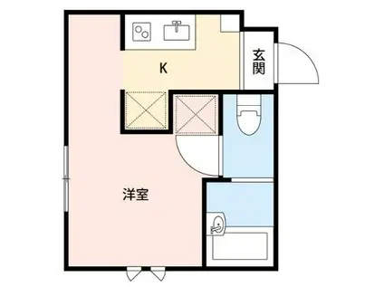 パラシオ板橋(1K/1階)の間取り写真