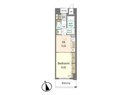 アール・ケープラザ新横浜III(1DK/10階)の間取り写真