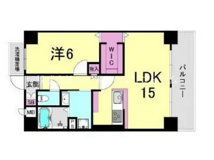 コスモ神戸サウスアベニュー(1SLDK/7階)の間取り写真