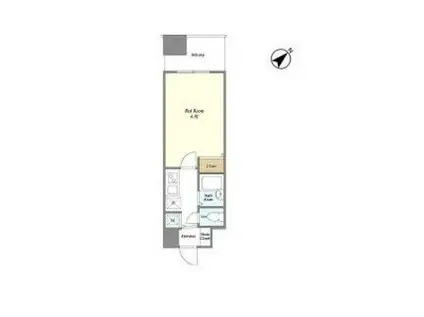 BPRレジデンス川口(1K/12階)の間取り写真