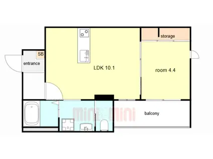 シャーメゾンスリーゼ(1LDK/3階)の間取り写真