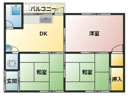 布谷文化(3DK/2階)の間取り写真