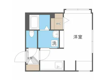 GRAND TERRACE北4条 グランテラス北4条(1K/2階)の間取り写真