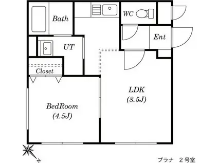 地下鉄東豊線 豊平公園駅 徒歩6分 4階建 築18年(1LDK/3階)の間取り写真