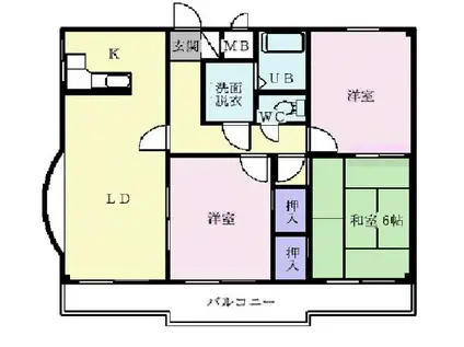 プラザインフィニティ(3LDK/2階)の間取り写真