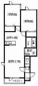 ＪＲ宗谷本線 旭川四条駅 徒歩15分 2階建 築18年(2LDK/1階)の間取り写真