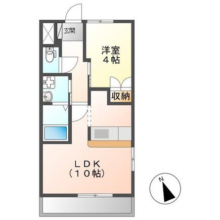 ＪＲ常磐線 土浦駅 徒歩71分 2階建 築16年(1LDK/1階)の間取り写真
