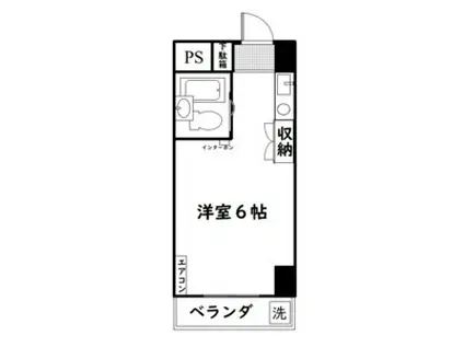 ウエスト北小岩(ワンルーム/3階)の間取り写真