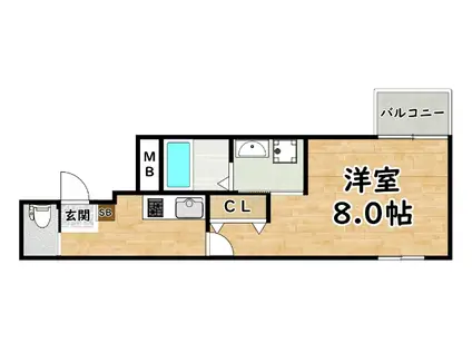 リアコート塚本(1K/3階)の間取り写真