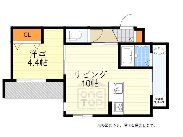 レジデンスシーズ2(1LDK/2階)の間取り写真