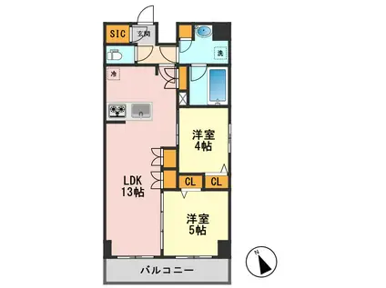 アーバンパーク船堀II(2LDK/3階)の間取り写真