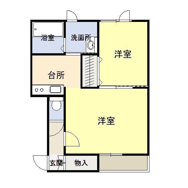 ＪＲ根室本線 帯広駅 徒歩32分 3階建 築13年(1LDK/3階)の間取り写真