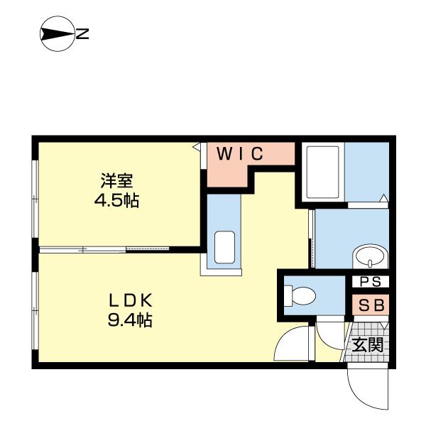 MAISON DE HIRO(1LDK/1階)の間取り写真