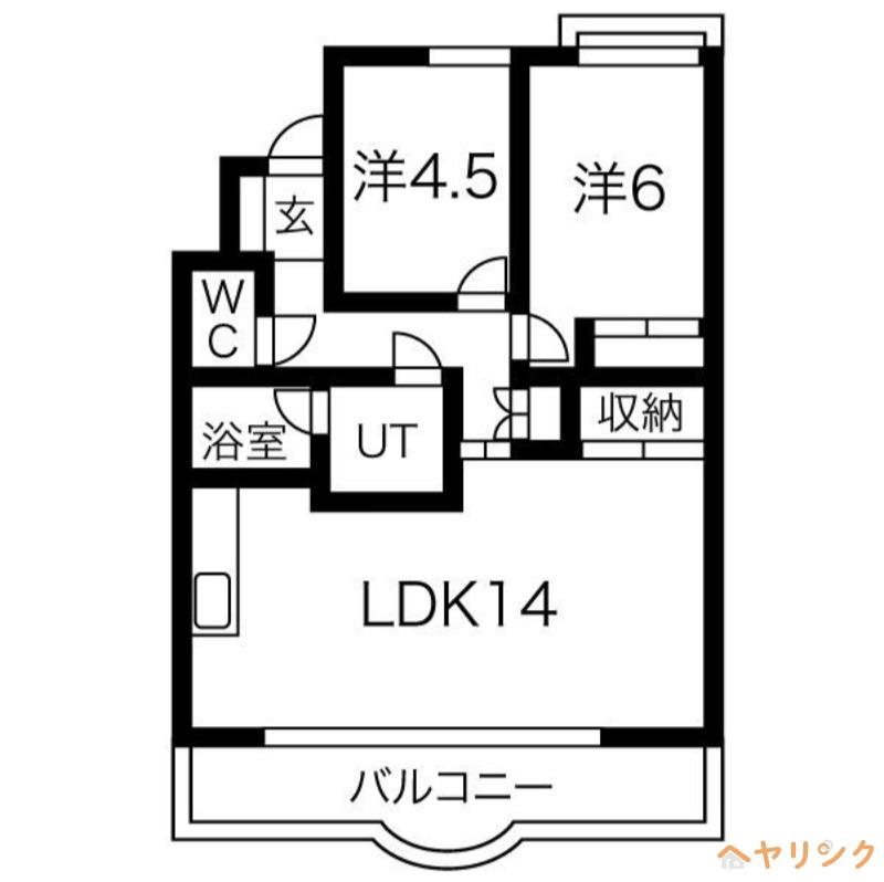 庄内パークハイツ(2LDK/1階)の間取り写真